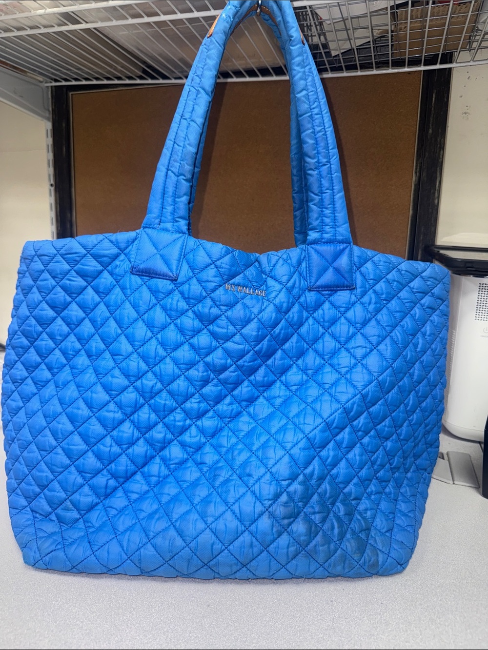 MZ Wallace Blue Quilted Metro Tote